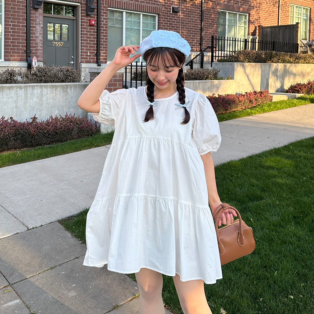 夏再入荷] バルーンティアードミニワンピース | ファッション通販  