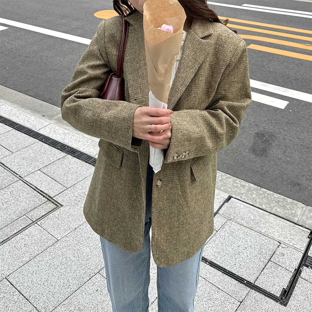 [秋再入荷]ガンクラブチェックシングルジャケット