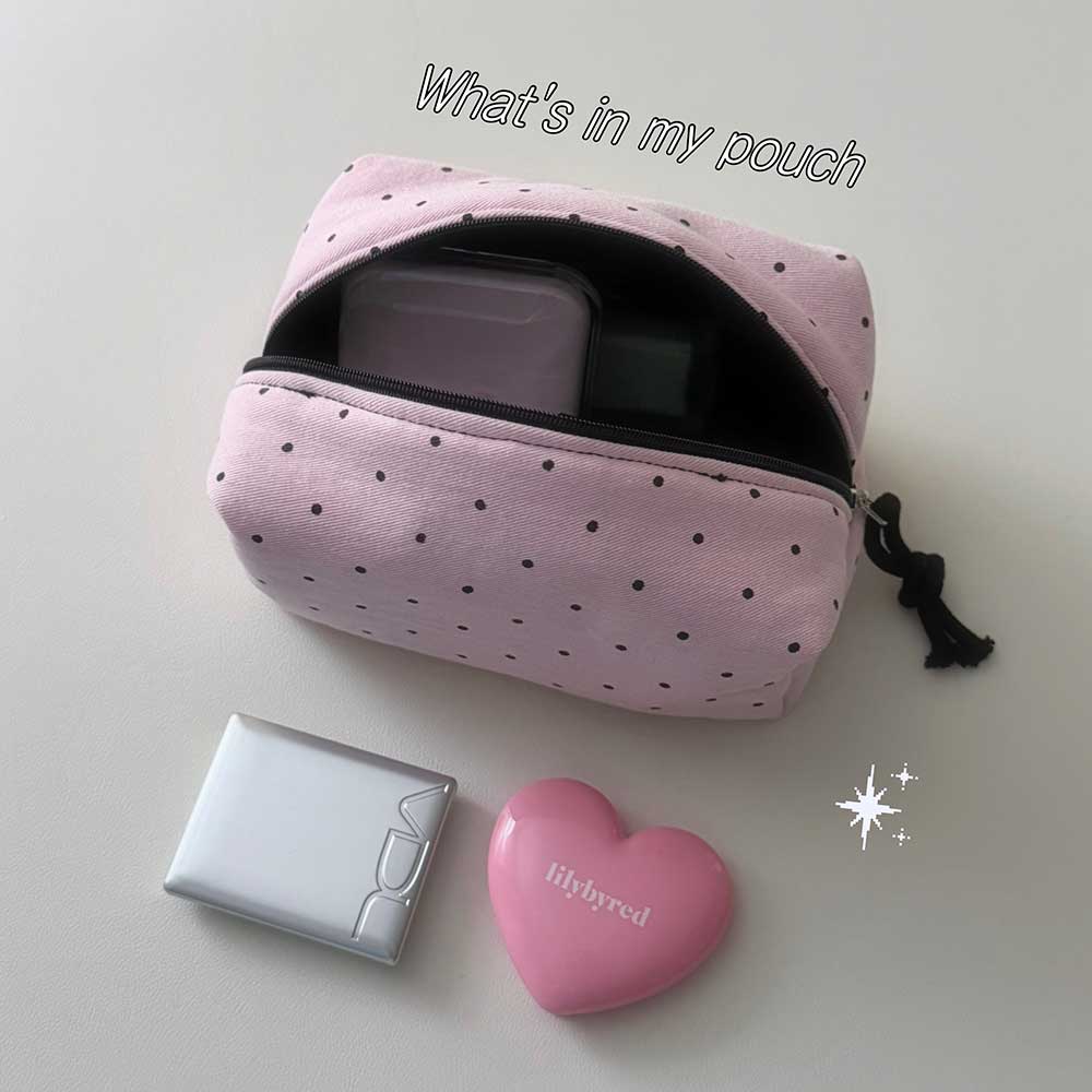 Argent square pouch - Eris pink