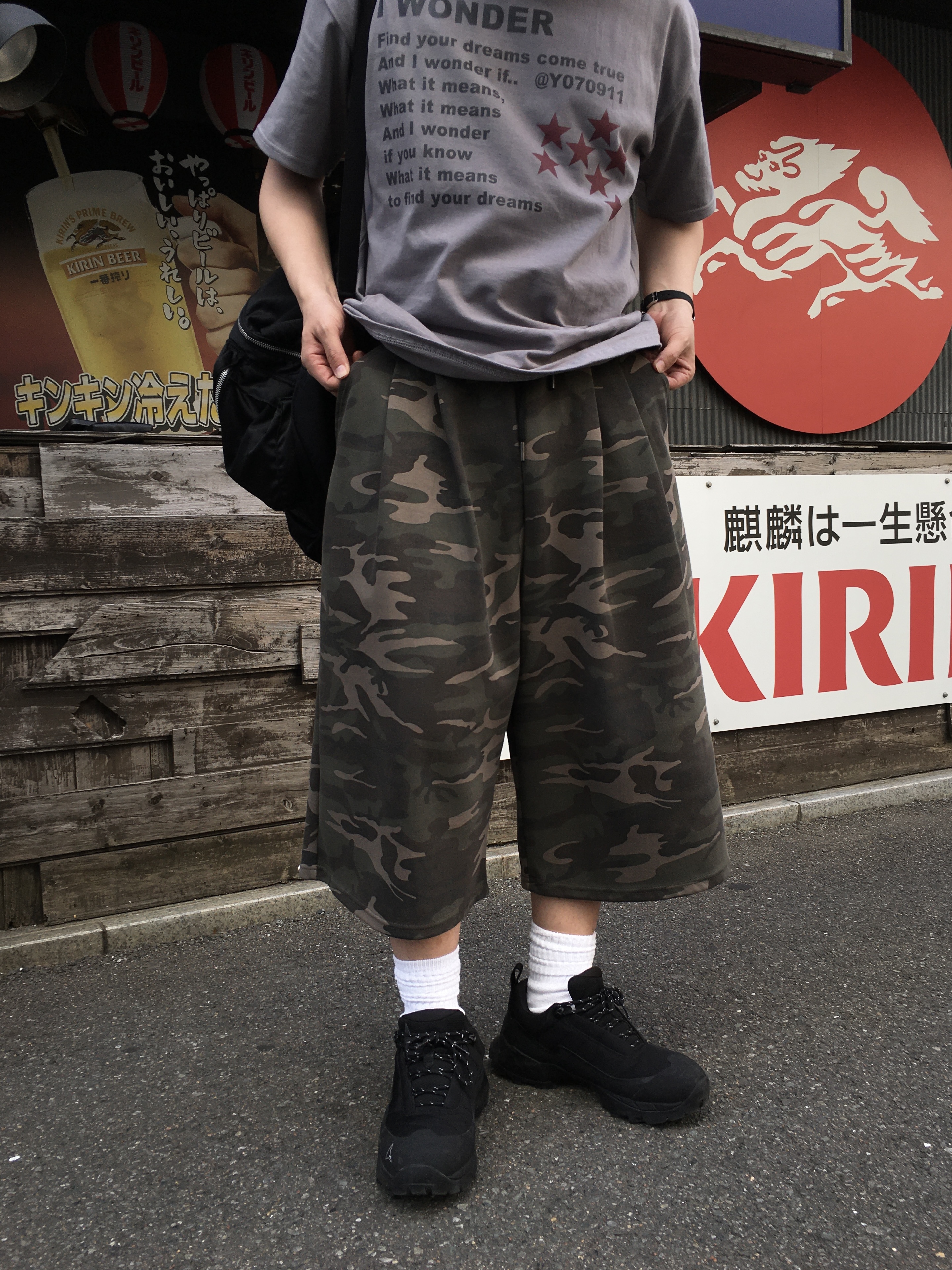 スウェットミリタリーハーフパンツ