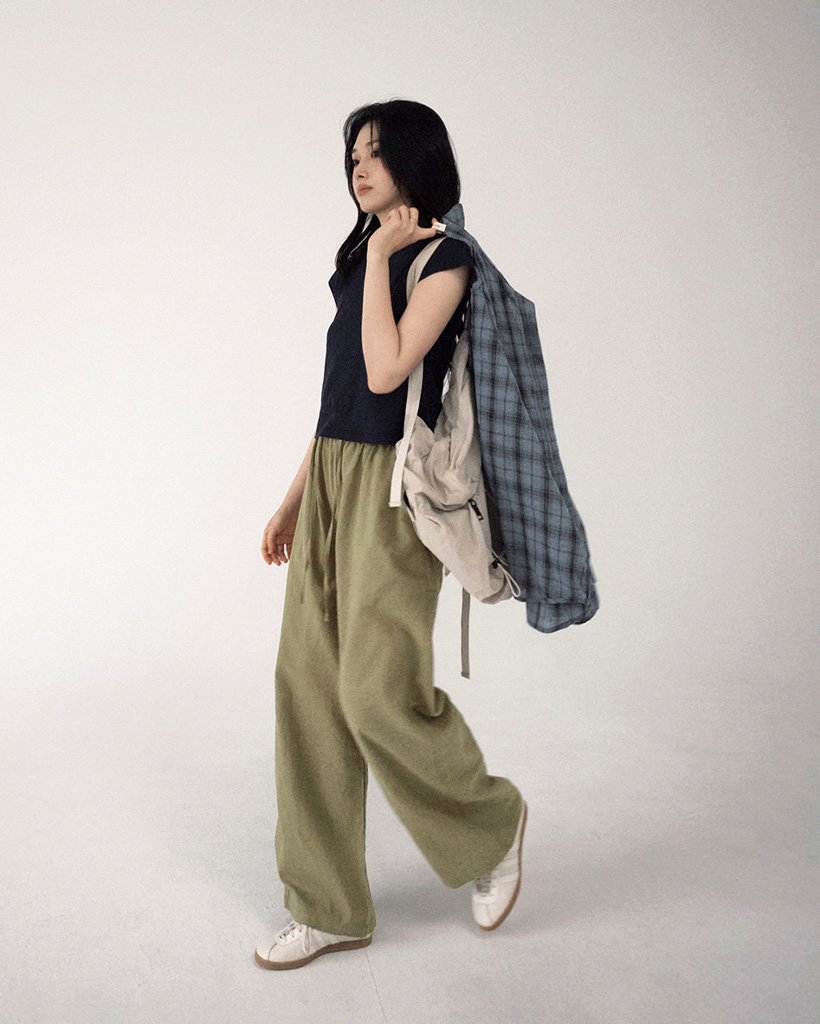 #SLOWMADE. (basic/long) ウッドリネンワイドパンツ-6color