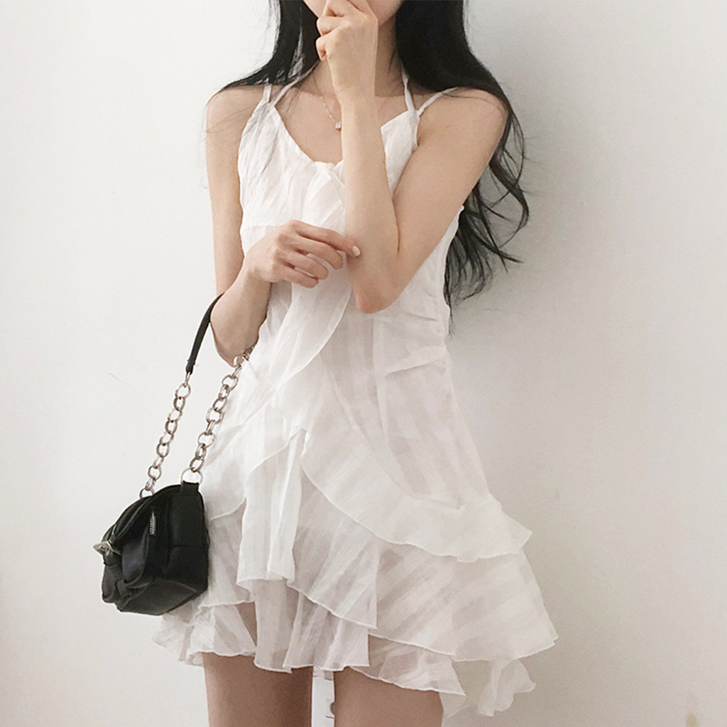 ノースリーブティアードミニワンピース | ファッション通販サイト NUGU 