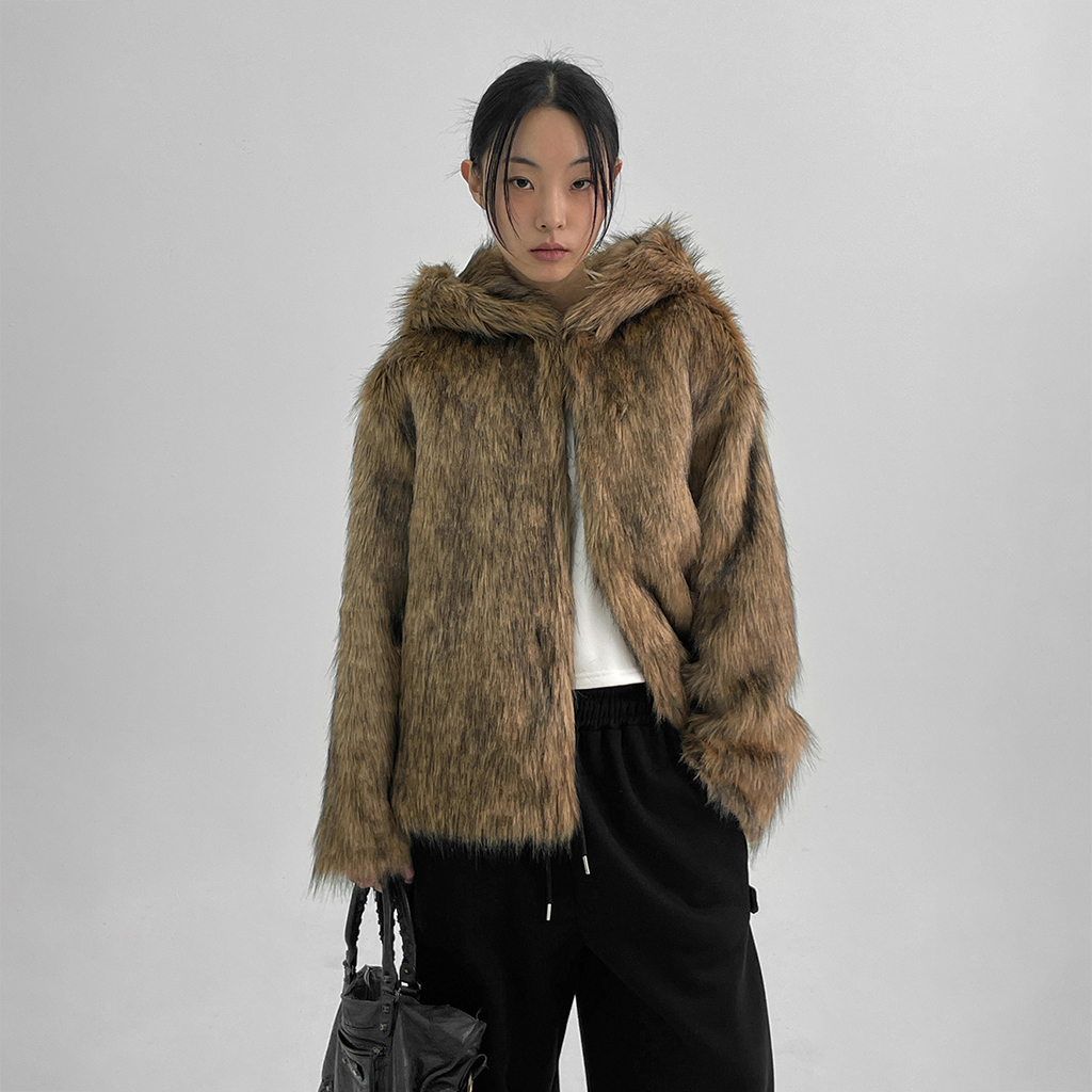 LEINWÄNDE FAUX FUR JACKET フォックス ファージャケット（FAUX FUR 