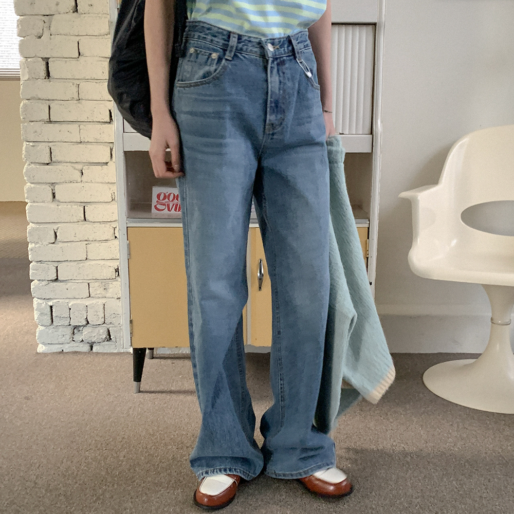 ウォッシュワイドデニムパンツ