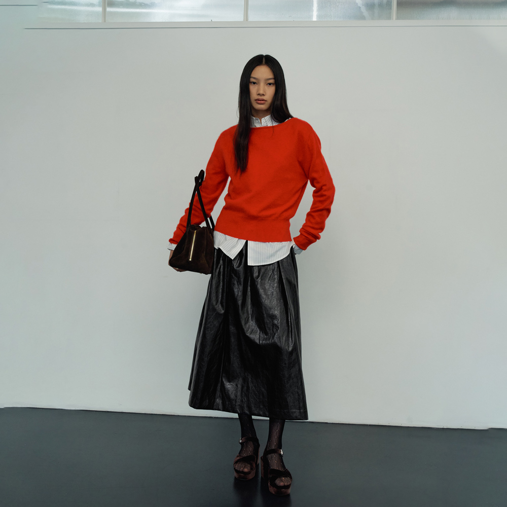 ORR オル 韓国 Quilted Leather Mini Skirt｜スカート
