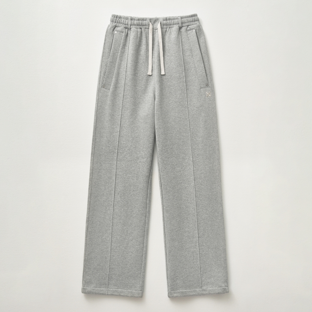 Teo Cotton Banding Sweatpants - Melange Gray