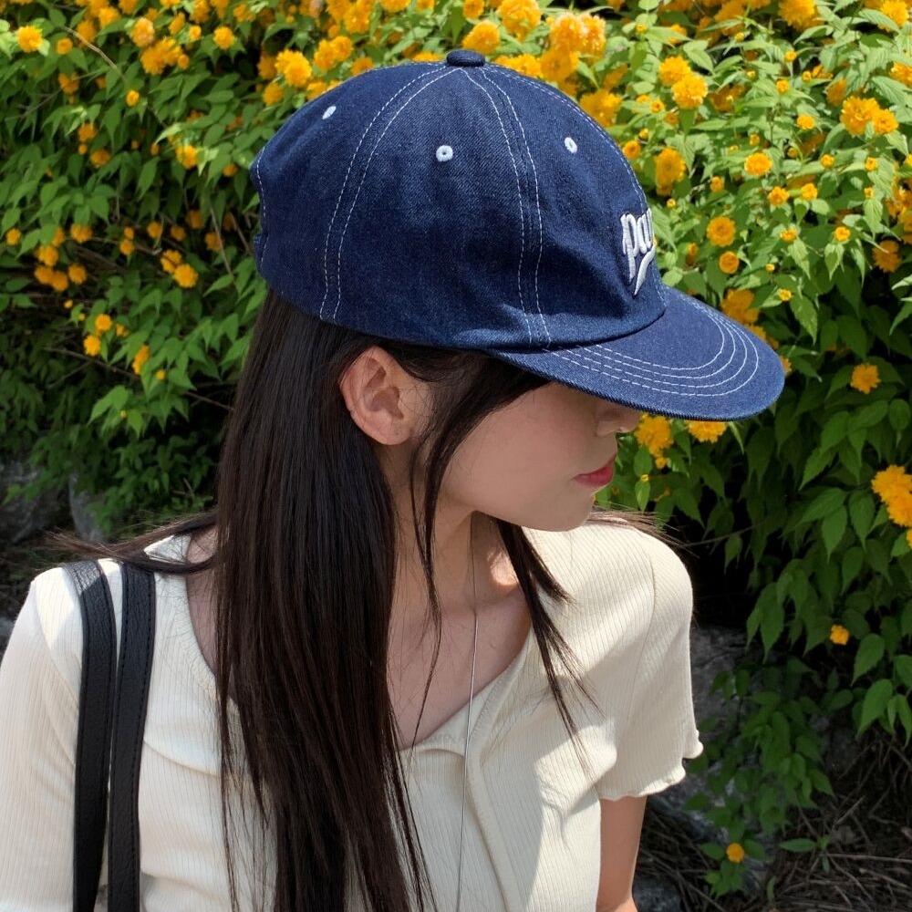 ステッチレタリングデニムキャップ3color | ファッション通販サイト NUGU 