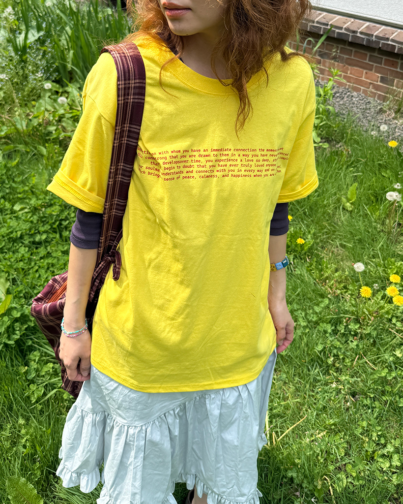 レタリングハーフTシャツ
