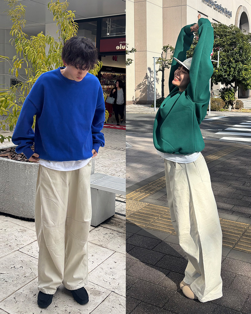 (ユニセックス) シンプルスウェットシャツ