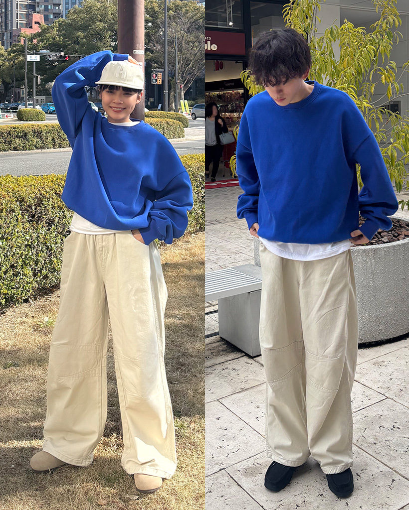 (ユニセックス) シンプルスウェットシャツ