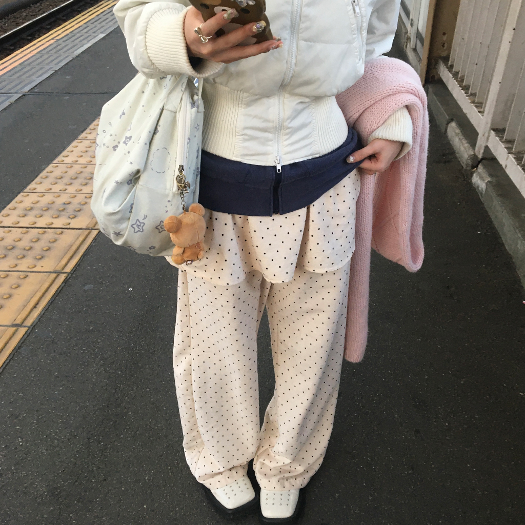 ドットミニフレアスカートパンツ | ファッション通販サイト NUGU