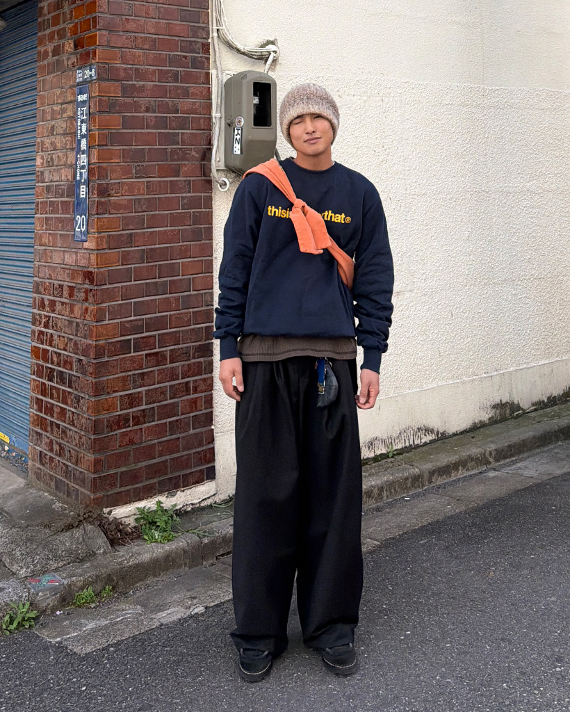 90s ツータックワイドスラックス ブラック系 SCOVILL BAB（バブ） スラックス パンツ 「S・M・Lサイズ展開」ツータック