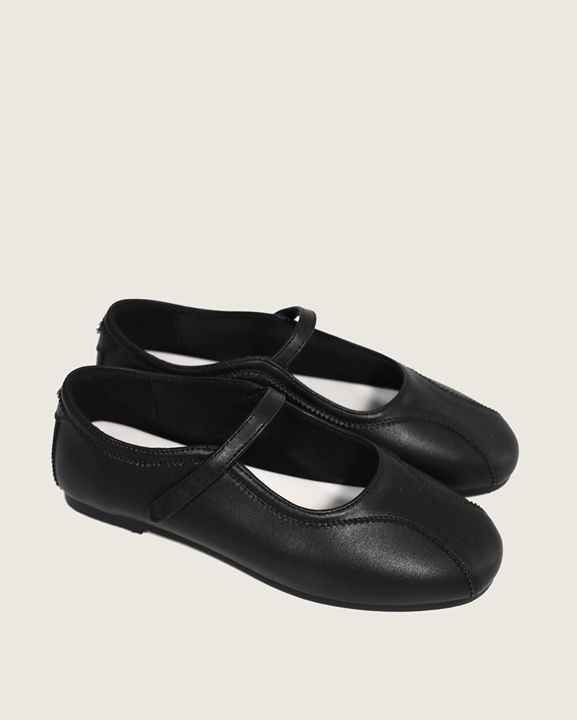 【3色展開】バレエピンキングポイント メリージェーンフラットシューズ/2026 SS NEW COLLECTION/black