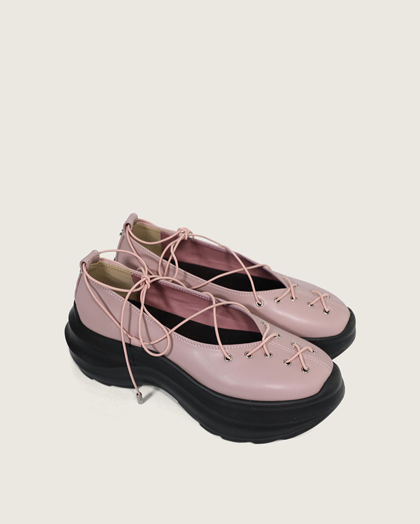3色展開】バレエレースアップ厚底スニーカー/2026 SS FLATFORM
