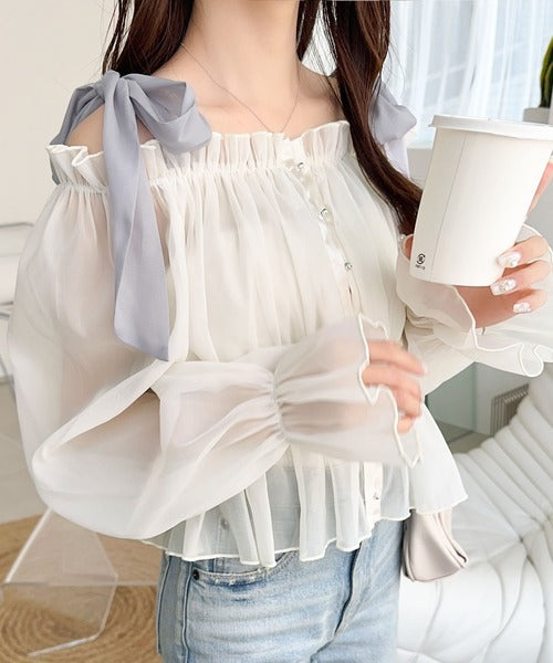 queendom corset blouse nugu ブラウス Ecru Chanda Corset Blouse