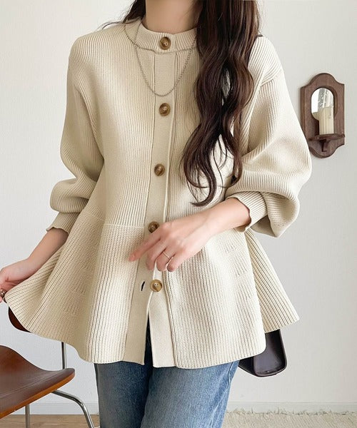 トリココムデギャンソン　丸襟　ニット　2way ボタン トリココムデギャンソン 丸襟 ニット 2way ボタン COMME des