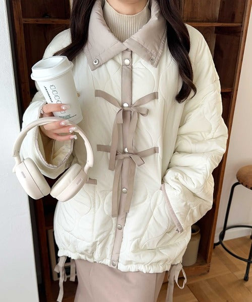 ハイネックチェックキルティングコート nugu ヌグ kanunu ハイネックチェックキルティングコート nugu ヌグ kanunu
