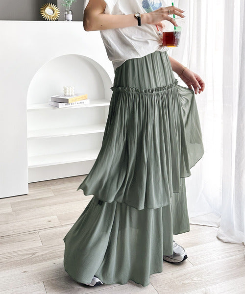 大人の余裕。アシンメトリーフリルスカート ce1260061 | ファッション