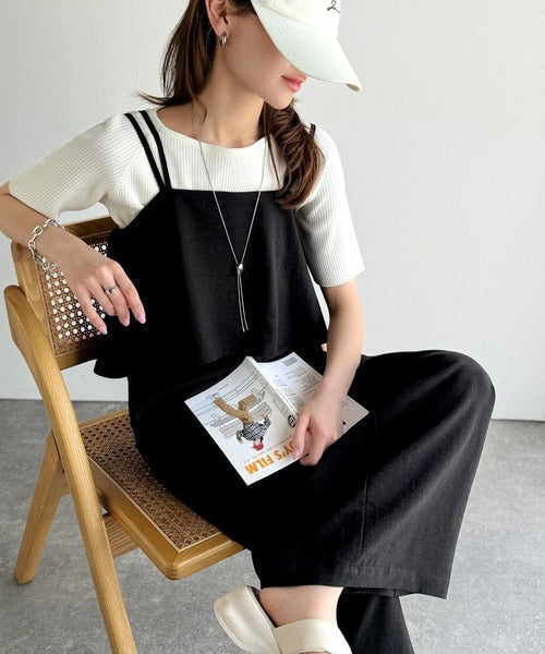 18ss ファッション Y's エプロン風 オーバーオール オールインワン