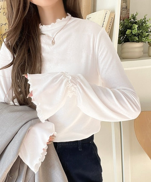 トップス Dim Moire ACRO TOKYO][DimMoire] Knitted Jersey Top