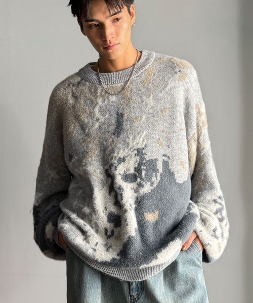 芋*長様 NEIGHBORHOOD JACQUARD ジャガードニット ネイバー ツイードジャガードニット