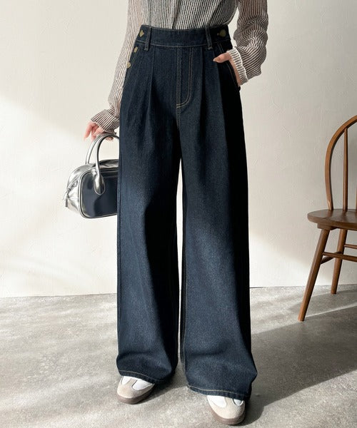 9090ダークグレー ワイドデニム 9090ダークグレー ワイドデニム 9090 デニム（ファッション）の