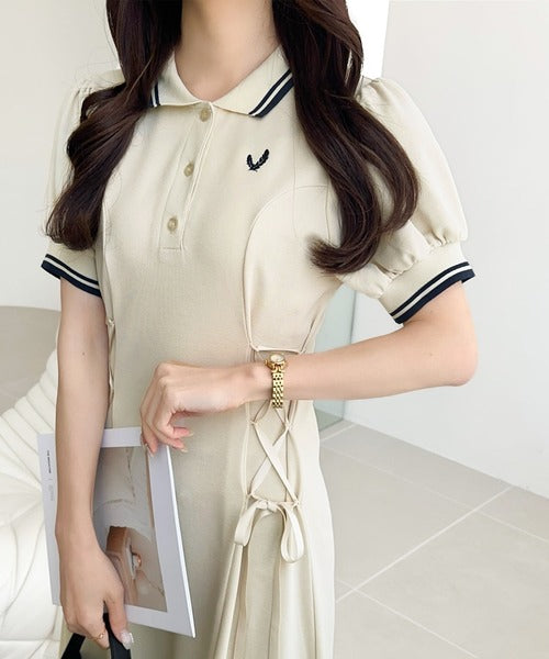 mily bilet】上品な雰囲気と、大人フェミニンさの融合。鹿の子胸刺繍