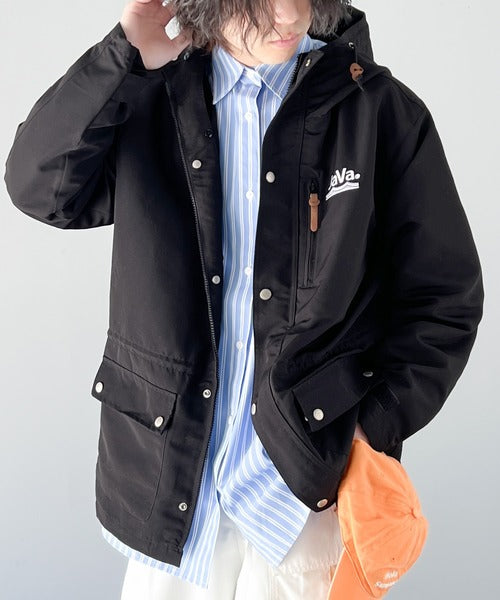 【family+】《JaVa ジャバコラボ》3WAYミドル丈無地マウンテンパーカー(ライナー取外し可) mclf002