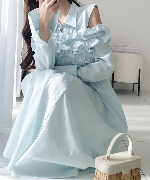 mily bilet】袖取外し可能で着こなし自在！マルチウェイビスチェ