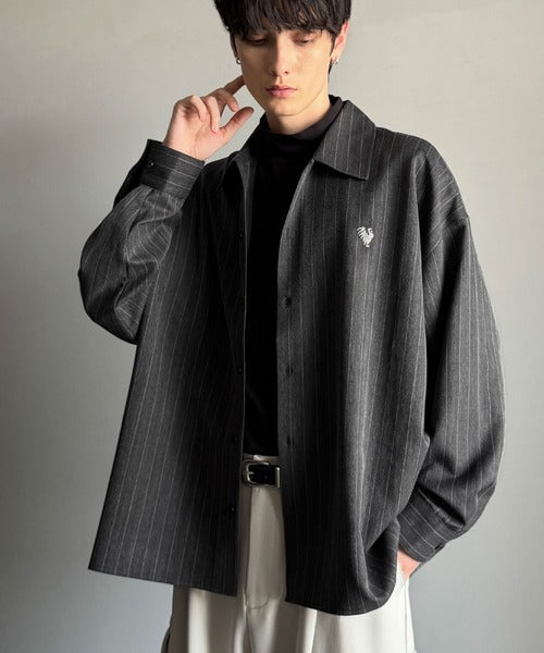 Classical Origin】「大人のさりげなさ。」刺繍入りストライプ柄