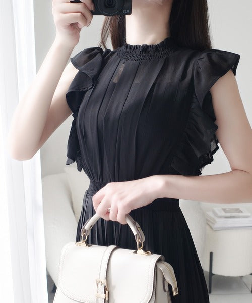 mily bilet】ふんわり揺れる可愛さ。プリーツ加工シアーフリル