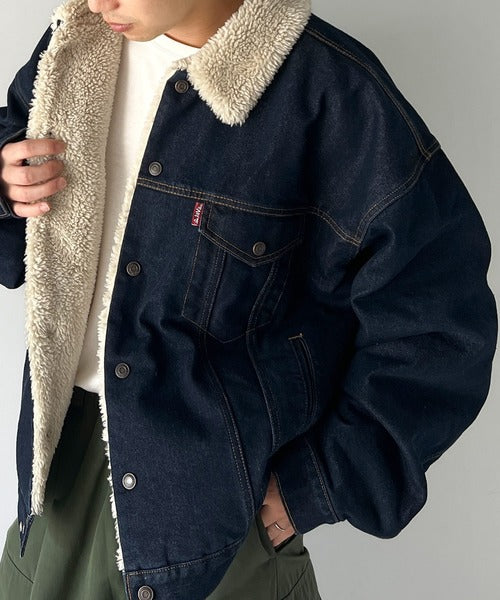 JaVa ジャバコラボ》ヴィンテージライクの主役級アウター 襟ボアデニム