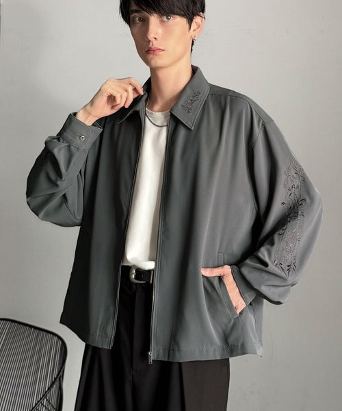 Classical Origin】「繊細さを羽織る。」刺繍デザインエレガンスジップ