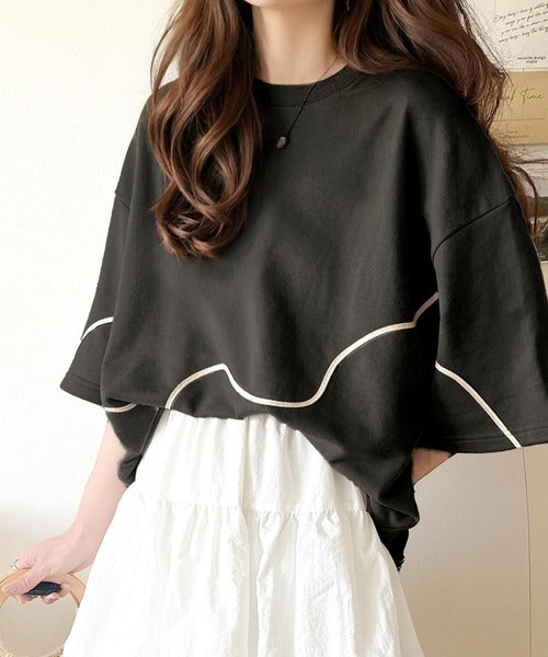 立体感のある刺繍がトレンドムード。paeanバック ウェーブコード