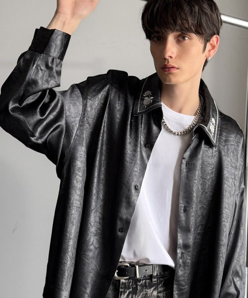 Classical Origin】「エレガントを羽織る。」エンボス加工サテン素材