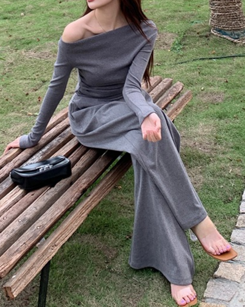 2ピース]オフショルワイドパンツセットアップ | ファッション通販