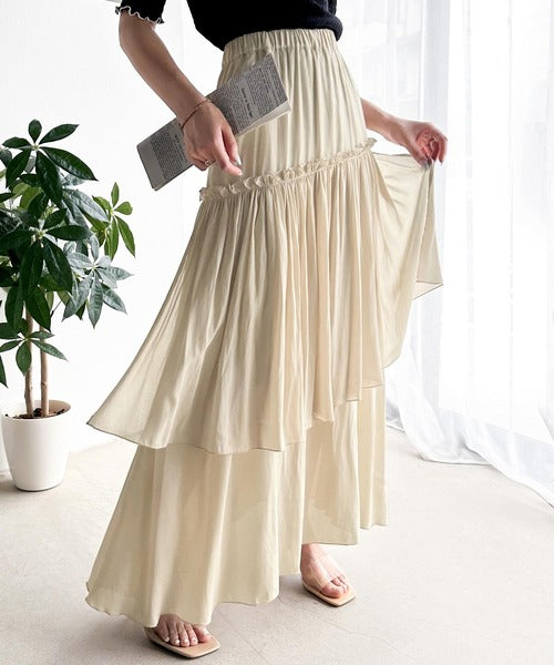 大人の余裕。アシンメトリーフリルスカート ce1260061 | ファッション
