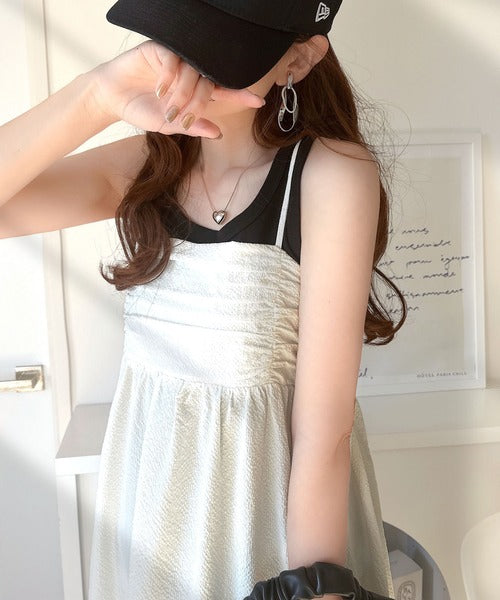 試着のみ♡ルネ♡リボンタイ　ワンピース Louere ワンピース 「選べる」チュールリボンキャミワンピース