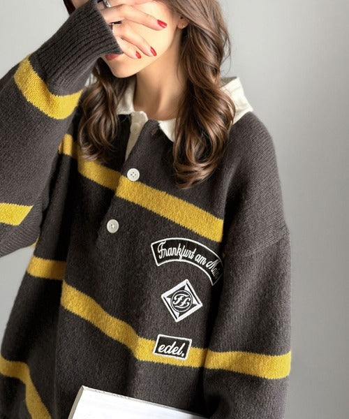 JaVaジャバコラボ》魅せる、トラッド感。ワッペンデザインラガーポロ