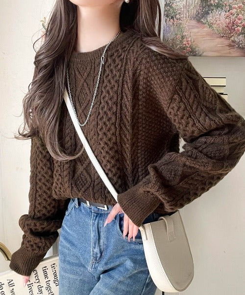 クラシカルなアラン編みが映える♪秋冬ムードをグッと高めるケーブル