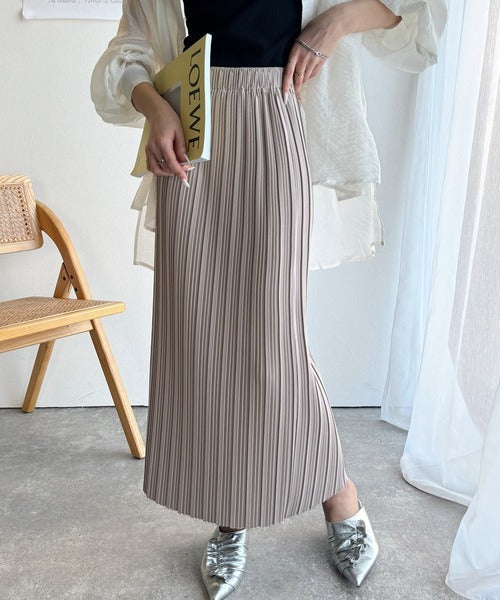 スカート Yoon AMBIDEX Store 強撚ラチネ ラップIラインスカート(F クロ): yuni