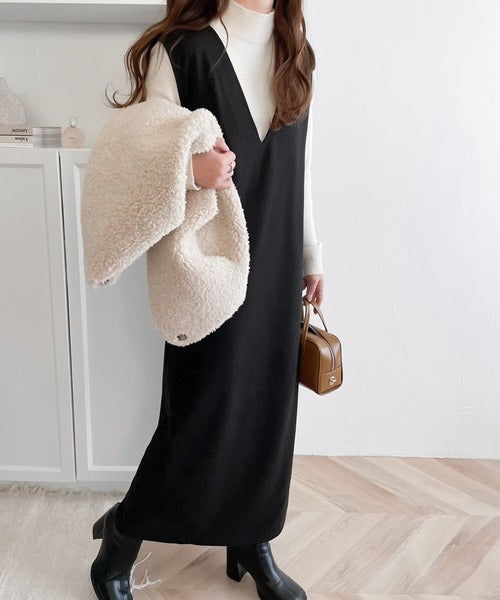 franche lippee 深Vギャザージャンスカ  M   yukiemon ジャンパースカート 深Vバックネットジャンスカ : ZOZOTOWN