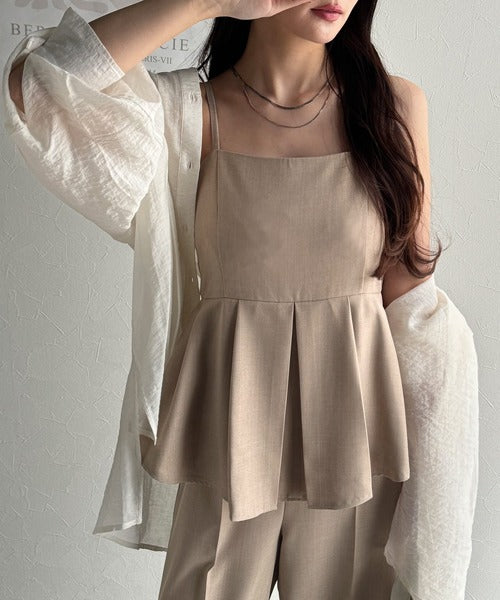 shiroconマーガレットバックリボンキャミ【2024SM】新品未使用タグ付き yori ヨリ shiroconマーガレットバックリボンキャミ【2024SM