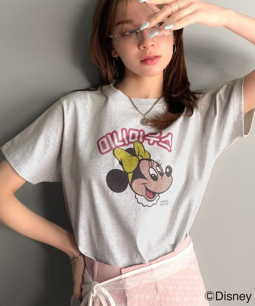 2点まとめ クレイジーシャツピンクDisney シングルステッチ Tシャツ