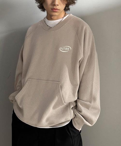 45Rヤクコットンスムースのパフスウェット柔.軽.暖 tumugu:（ツムグ） | コットン裏起毛×ニット プルオーバー | hapuna&Co