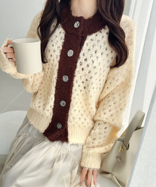 plageプラージュ GIRLメタルボタンモヘヤジャケット カーディガン plage（プラージュ）の「《追加》GIRL メタルボタンモヘヤジャケット