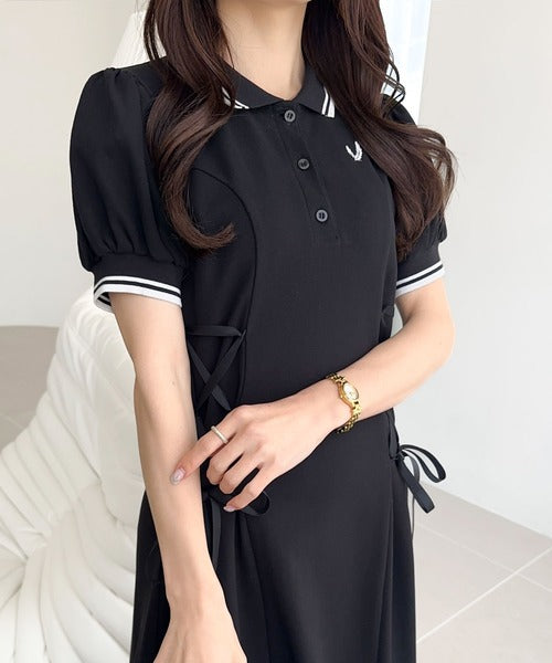 mily bilet】上品な雰囲気と、大人フェミニンさの融合。鹿の子胸刺繍