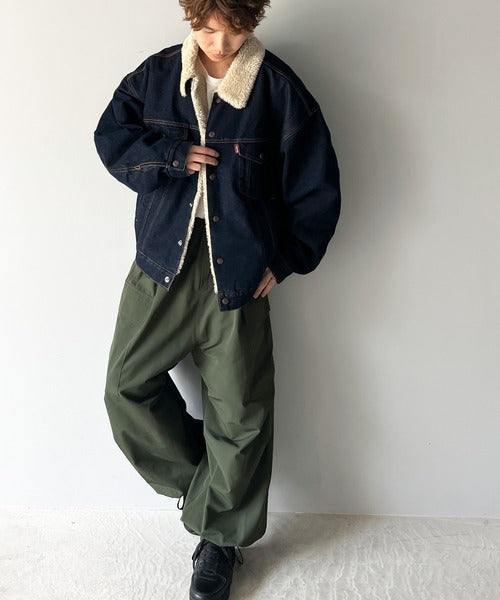 JaVa ジャバコラボ》ヴィンテージライクの主役級アウター 襟ボアデニム