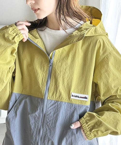 JaVa ジャバコラボ》大人のスポーティアウター。 バイカラーナイロン