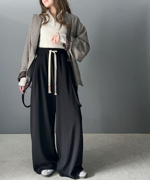 JAVA ジャバコラボ》ワンランク上の着こなし叶う。サスペンダー付裏毛2